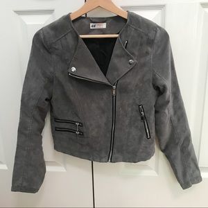 H&M Kids Suede Jacket Gray